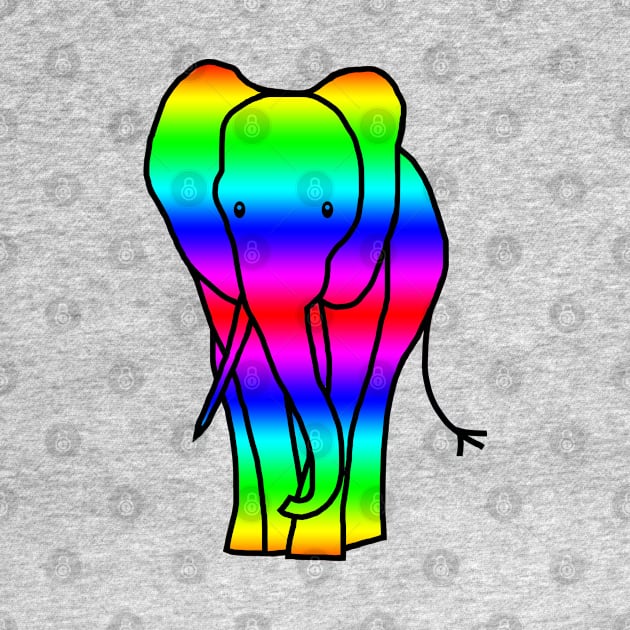 Elephant Rainbow Gradient Graphic by ellenhenryart